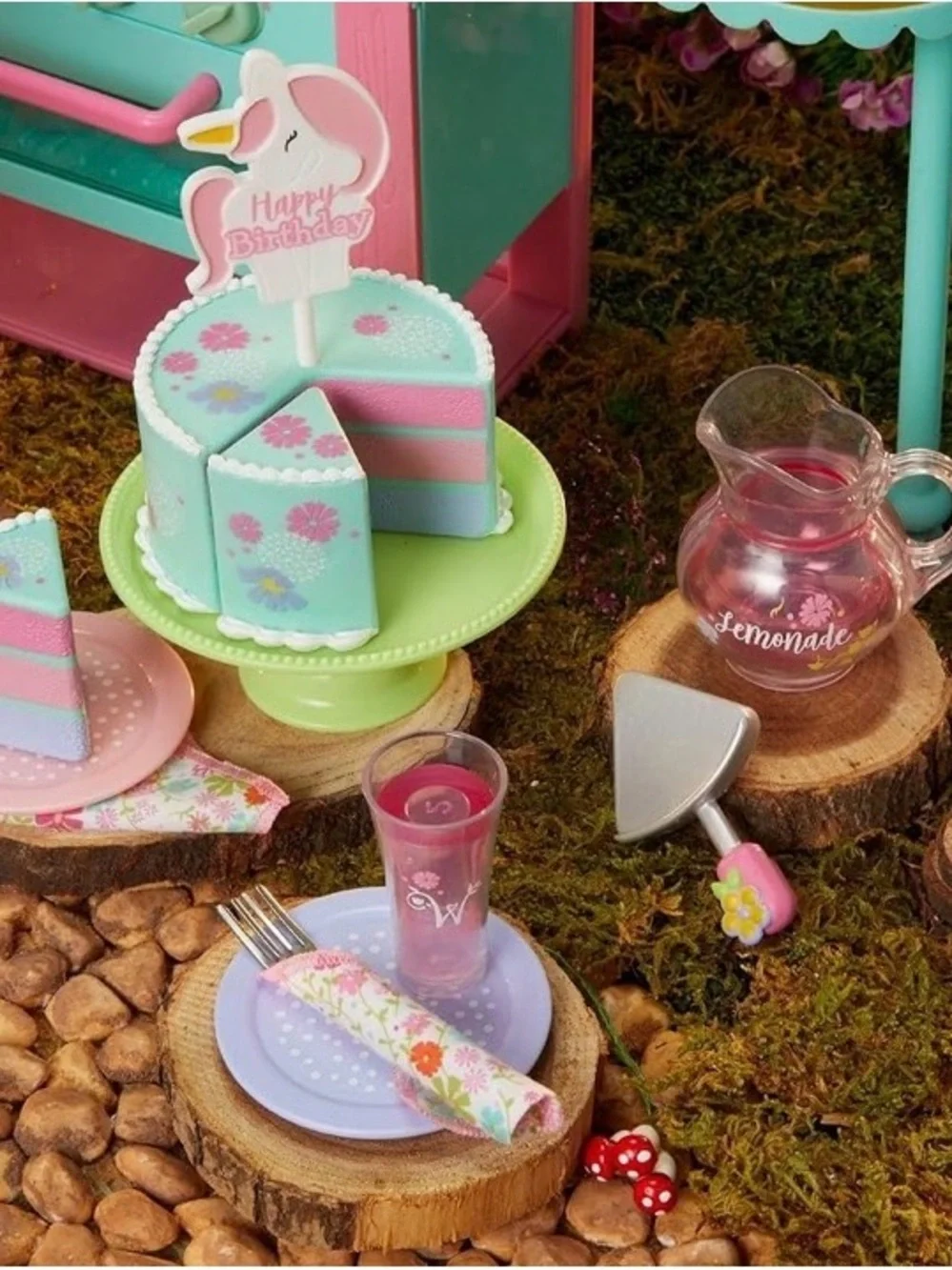 American Girl -  Wellie Wisher Happy Birthday Play Cake Set -Unicorn